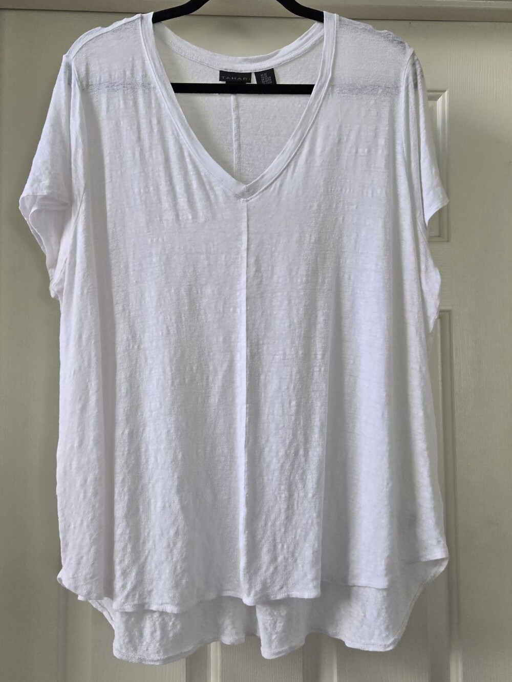 Tahari Linen Top Excellent Condition 2X